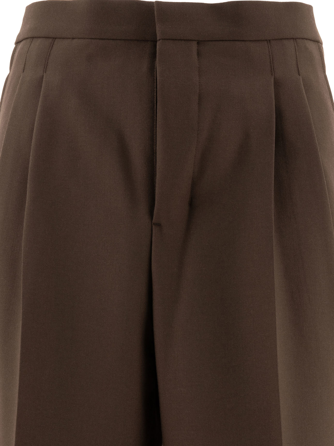 AMI PARIS Brown Wool gabardine trousers